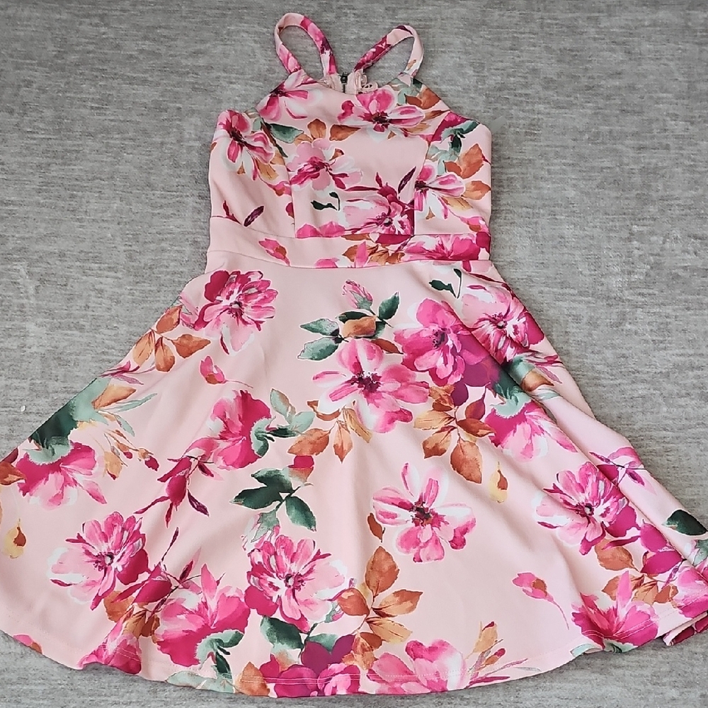 Xtraordinary Pink Floral Kids Dress